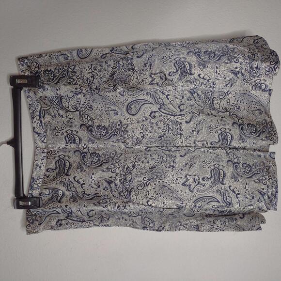 Preloved J. Crew Women's Blue/White Print Skirt Size 10 - Picture 4 of 5